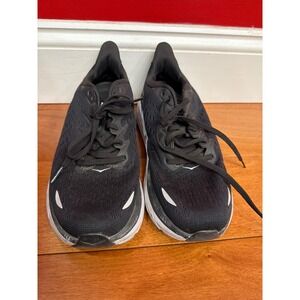 Hoka Clifton 8 Womens Running Shoes Black White Athletic Sneakers Size 8.5B